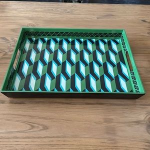 NWT! Arrow Geo Green Melamine Rectangle Serving Tray - DVF for Target